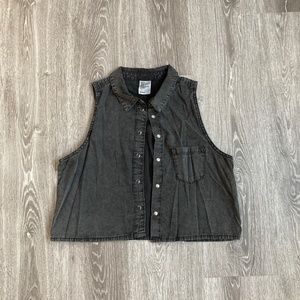 H&M Black Denim Style Vest